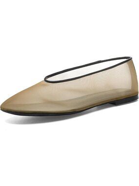 Molozoey Size 8.5 Flats Mesh Ballet Nude Casual Slip-On Comfortable Dress Shoes